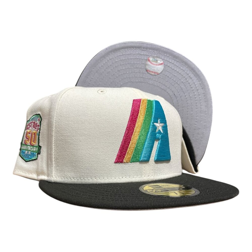 New Era Houston Astros 59FIFTY Fitted Hat Cap 50 Year Side Patch
